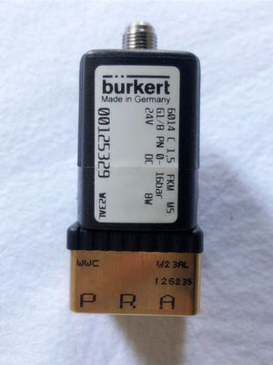 Burkert 00125329 3/2 Way 소레노이드 밸브 16 바 24v 정상 폐쇄 G1/8
