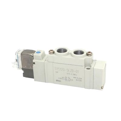 SY5220-5LZD-C4 소레노이드 밸브 SMC 2 위치 이중 DC24V 한 터치 부착 포트 크기 Ø4