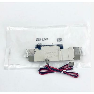 SMC SY5220-5LZD-01 DC24V 포트 크기 1/8 Pneumatic Solenoid 밸브 스레드 파이핑 2 위치 더블