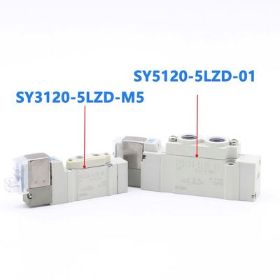SY3420-6LZD-C8 SMC 3 위치 배기가스 센터 Pneumatic Solenoid 밸브 DC12V 포트 크기 Ø8