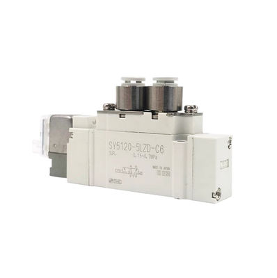 포트 크기 Ø6 SY3420-6LZD-C6 SMC Pneumatic Solenoid Valve3 위치 배기가스 센터 DC12V