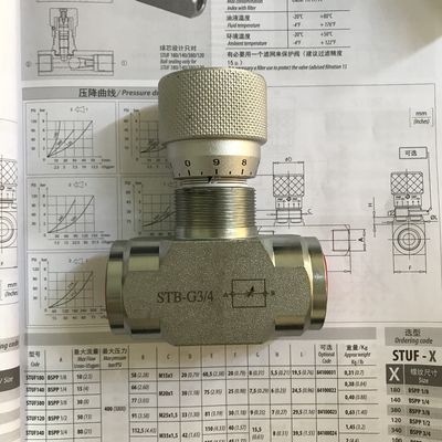 정밀 가속 밸브 스케일 STB-G1/4 STB-G3/8 STB-G3/4 STB-G1 수압 가속 밸브