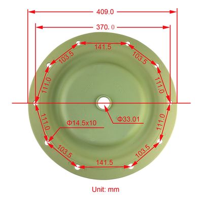 96475-A 96476-T 펄스 밸브 디아프라그마 인거솔 랜드 산토프렌 PTFE
