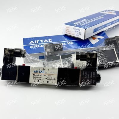 AIRTAC 4V230C-06 소레노이드 밸브 DC24 220VAC 5 위 3 위치 알루미늄 합금