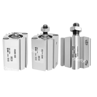 SMC CQ2A12-10D CQ2 표준 실린더, 12mm 실린더 보어, 10mm L 스트로크, 복동 실린더 작동, 양쪽 끝 나사산 장착