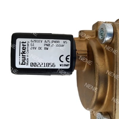00322504 6281 G3/8 2/2 Normally Closed 10.0 Flow Hole NBR Sealed Brass Valve Body AC220V 8W 0.2-16bar -10~+80 ℃ BURKERT