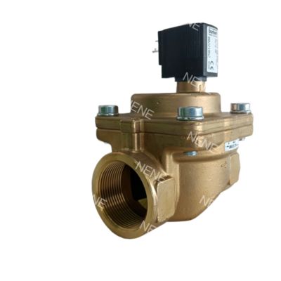 00221847 BURKERT 공압 전자 밸브 6281 타입 G3/4 2/2 평상시 닫힘 13.0 유량 구멍 NBR 씰 황동 밸브 바디 DC24V 8W