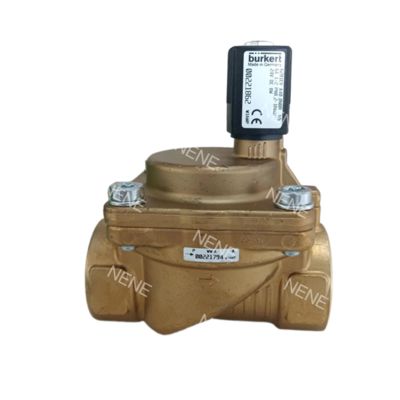 00221847 BURKERT 공압 전자 밸브 6281 타입 G3/4 2/2 평상시 닫힘 13.0 유량 구멍 NBR 씰 황동 밸브 바디 DC24V 8W