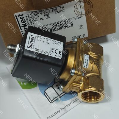 Electric Solenoid Valve Burkert 00221867 6281 G2 2/2 Normally Closed 40.0 Flow Hole NBR Sealed Brass Valve Body AC220V 8W