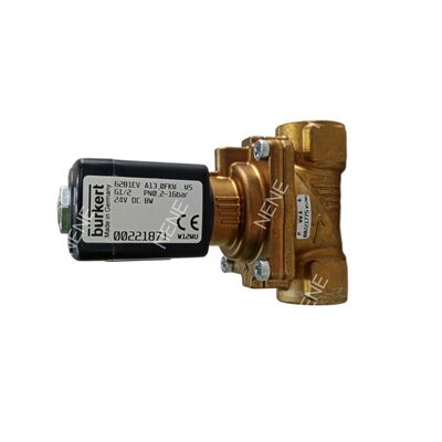 BURKERT Type 6281 Solenoid Valve 00270143 G1 1/4 2/2 NC Brass Body Manual Override 40.0 Flow Orifice NBR Seal AC220V 8W 0.2-16bar