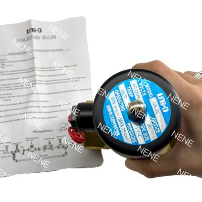 US-40 구리 피스톤 정상 폐쇄 된 소레노이드 밸브 UNID 1 1/2 "ORIFICE 30 mm -5 °C ~ 185 °C