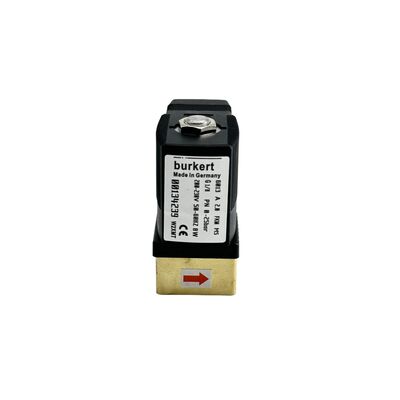 220VAC 8W 0-16bar 솔레노이드 밸브 Burkert 00134248, 6013 직접 작동 2/2 상시 폐쇄, G1/8 나사산, 2.5mm 오리피스, 황동 본체 FKM 씰