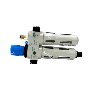 필터 레귤레이터 윤활기 Festo FRC-1/8-D-7-MINI 162754 40μm 수동 배수 G1/8 0.5-7bar 800L/min 게이지 포함 주조 아연
