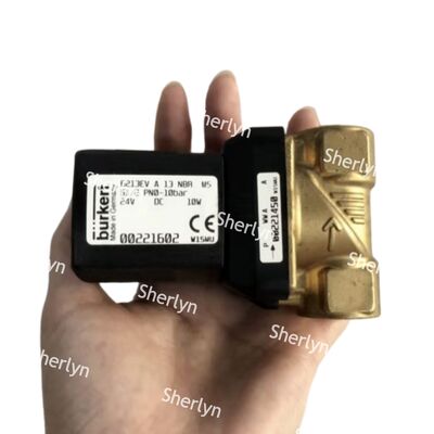 1.5W 초저전력 G1 1/4″ 25mm FKM 밀폐형 황동 솔레노이드 밸브 Burkert 00221888 24V DC 2/2 NC 0-120°C 서보 지원