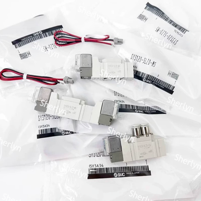SMT 분배를 위한 조밀한 M5 항구 DC12V 안내하는 솔레노이드 벨브 SMC SY3120-6LZD-M5 저전력