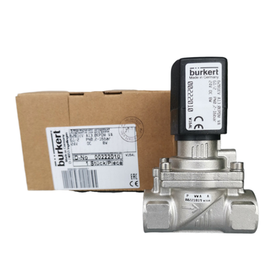 열에 저항하는 FKM 밀폐 된 솔레노이드 밸브 Burkert 6281 시리즈 G1/2 포트 13mm 오리피스 반성식 스테인레스 스틸 하우징 2 위치 2 방법 NO 00228387 00228388 00228389