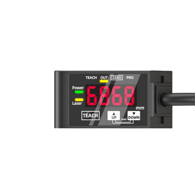 HG-C1400 레이저 이동 센서 400Mm 참조 거리 ± 200Mm 측정 범위 800Um 반복성 IP67 12-24V DC NPN PNP 0-5V 4-20Ma 아날로그 출력