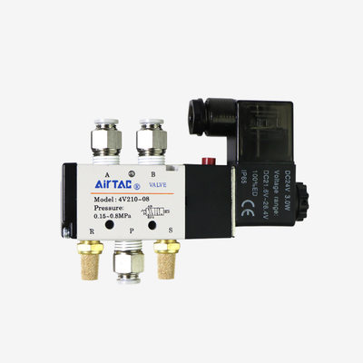 Airtac 4V310-08 산업용 공압 솔레노이드 밸브 우수한 밀봉 안정성 낮은 시동 압력 자동화 조립 라인 공압 제어 시스템에 적합