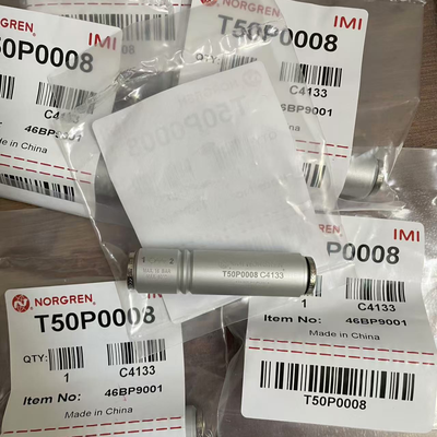 T50P0008 IMI Norgren 푸시인 체크 밸브 8mm OD 튜브 저압 개방 진공 공압 시스템용