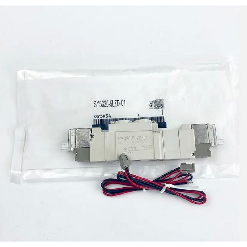 SMC SY5320-6LZD-C4 Pneumatic Solenoid 밸브 DC12V 3 위치 폐쇄 중앙 한 터치 부착 포트 크기 ø4