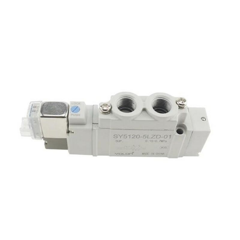 SMC 소레노이드 밸브 SY5320-5LZD-C6 DC12V 한 터치 부착 포트 크기 ø6 3 위치 폐쇄 중앙