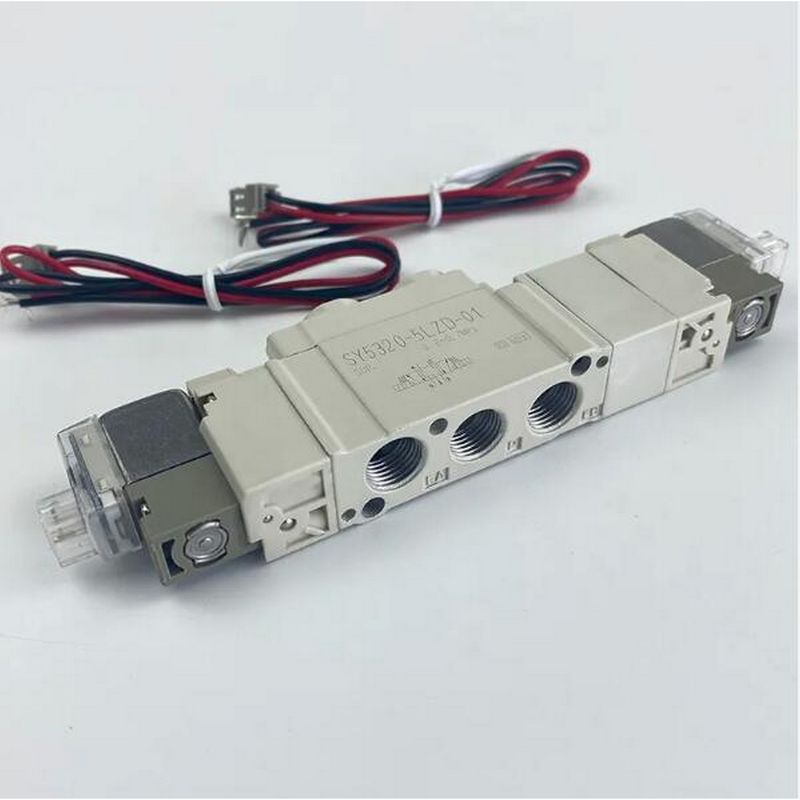 SMC SY5220-5LZD-01 DC24V 포트 크기 1/8 Pneumatic Solenoid 밸브 스레드 파이핑 2 위치 더블