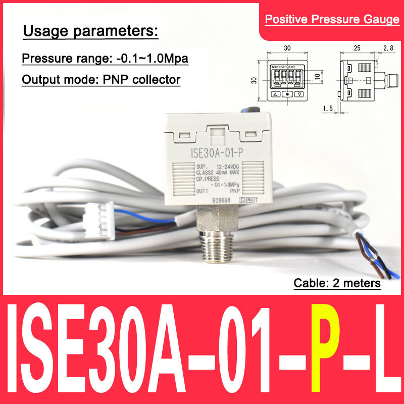 ISE30A-01-P ISE30A-01-P-L SMC 디지털 압력 측정기 양압 P형