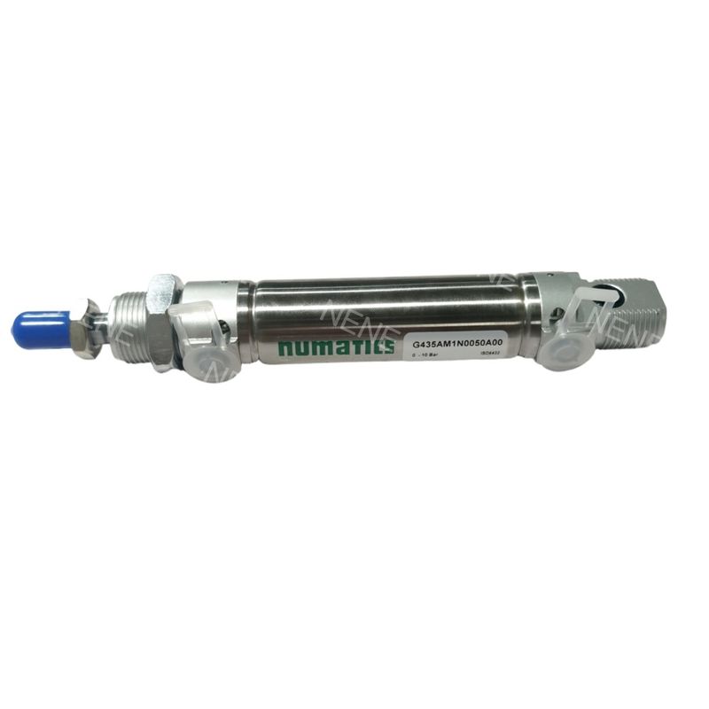 NUMATICS G435AGSN0010A00 ASCO 8mm 보어 10mm 스트로크 M5 복동 원형 실린더 ISO6432 시리즈 G435