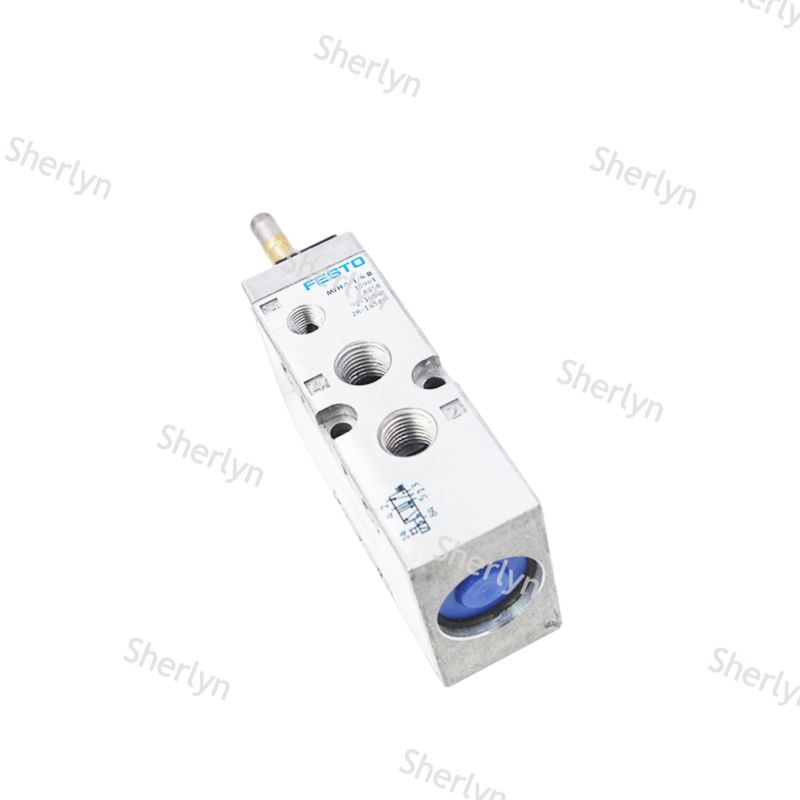 Festo MFH-5-1/4-B 소레노이드 밸브, 5/2 Monostable Mec Spr, Int Pilot, 2-10 Bar