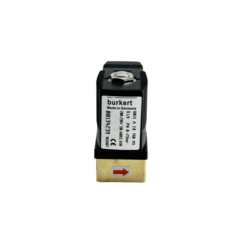 6013 시리즈 버커트 유체 제어 솔레노이드 밸브 00134249, 고압 16bar 정격, G1/8 인터페이스, 2.5mm 보어, 내식성 FKM 씰, 24VDC 8W