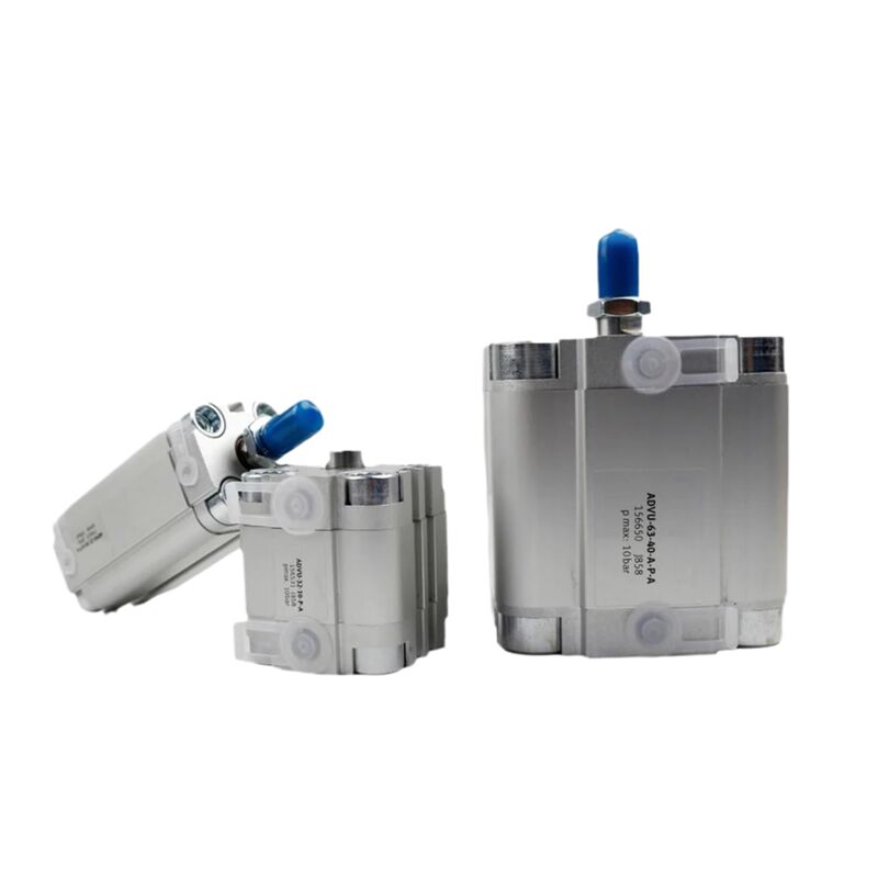 페스토 ADVU-12-40-A-P-A 156592 12mm 도공 40mm 스트로크 외부 스레드 공기 실린더 M5 포트 듀얼 액션 컴팩트 디자인