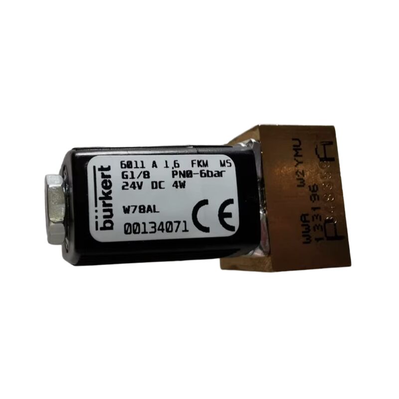 Burkert 00221886 6281 G1 1/4 2/2 평상시 닫힘 25.0 흐름 구멍 FKM 밀폐형 황동 밸브 본체 DC24V 8W 0.2-16bar 0~+120 ℃