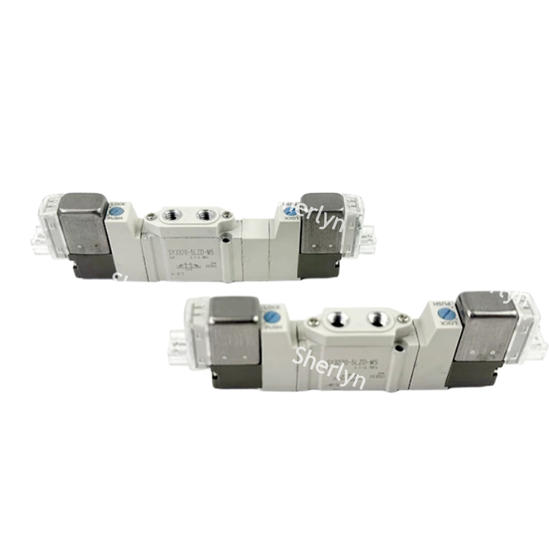 SMT 분배를 위한 조밀한 M5 항구 DC12V 안내하는 솔레노이드 벨브 SMC SY3120-6LZD-M5 저전력