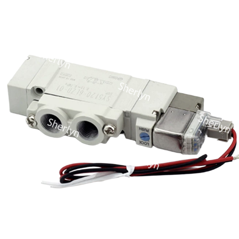 Φ4 푸시 인 피팅, 12V DC 코일 파일럿 라이트, SMC SY3120-6LZD-C4 솔레노이드 밸브, 고 사이클 포장 기계 및 로봇 잡기 시스템에 적합합니다.