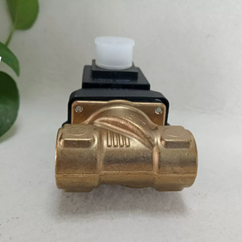 AC220V 8W 기존 Burkert 00221605 6213 NC 솔레노이드 밸브, G1/2 포트 13 오리피스 NBR 개스킷, -10℃ ~ 80℃ 0-10bar에서 작동하는 황동 하우징