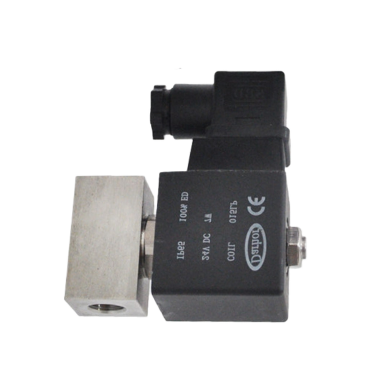 스테인레스 스틸 304 본체 재질 1/4 3/8 포트 크기 2mm 오리피스 크기 2 방향 NC SH-020ES 워터 밸브 12VDC