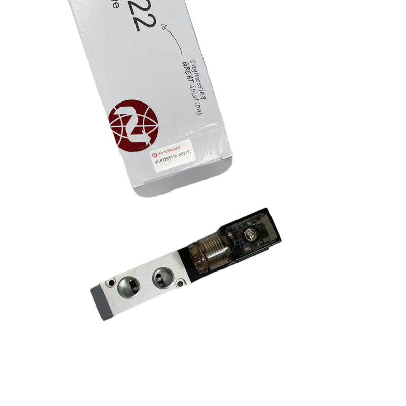 일반 산업 자동화 노르그렌 VCB22B517A-AB219L 솔레노이드 밸브 G1/4 AC220V 5/2 단일 공압 방향 제어 밸브 스프링 리턴 100% 듀티 사이클