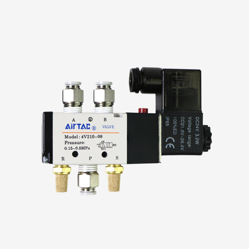 Airtac 4V310-08 산업용 공압 솔레노이드 밸브 우수한 밀봉 안정성 낮은 시동 압력 자동화 조립 라인 공압 제어 시스템에 적합